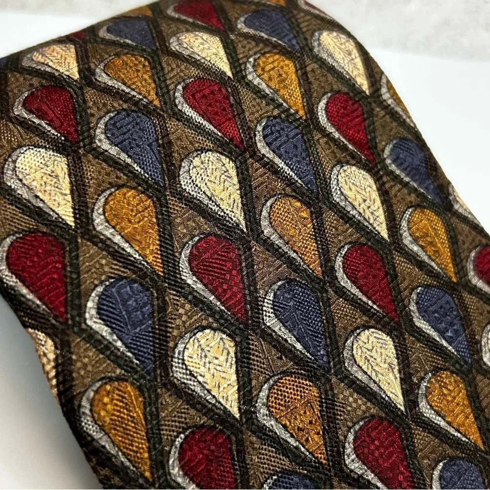 Nino Eoriero Silk Geometric Men's 56” Tie